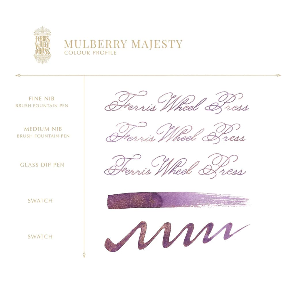 10ml Fountain Pen Ink - Mulberry Majesty - Ink