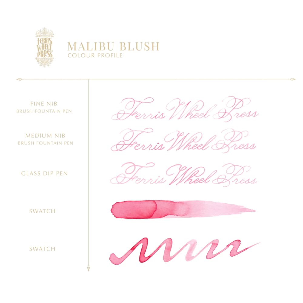 38ml Fountain Pen Ink - Malibu Blush - Ink