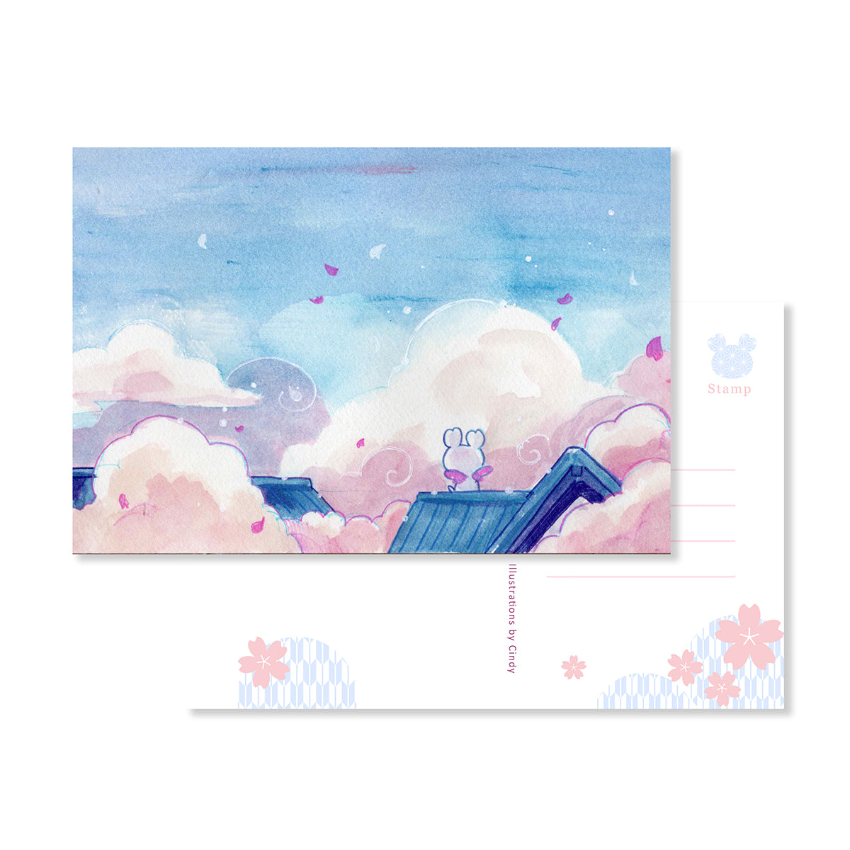 Set di 3 cartoline Sakura Street