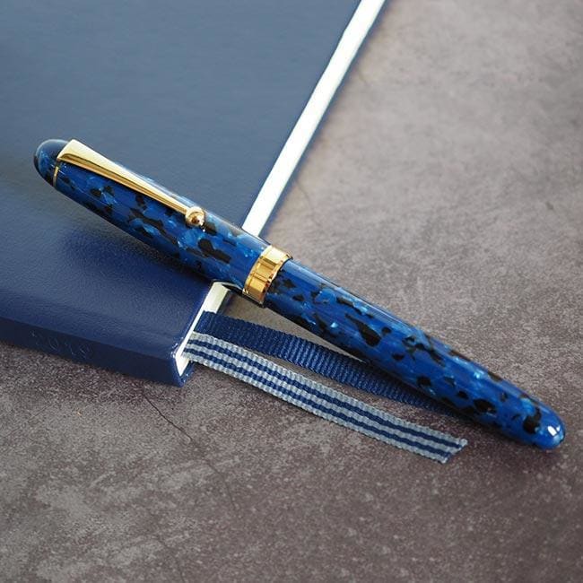 Acetate Blue Marble Fountain Pen - Fountain Pen