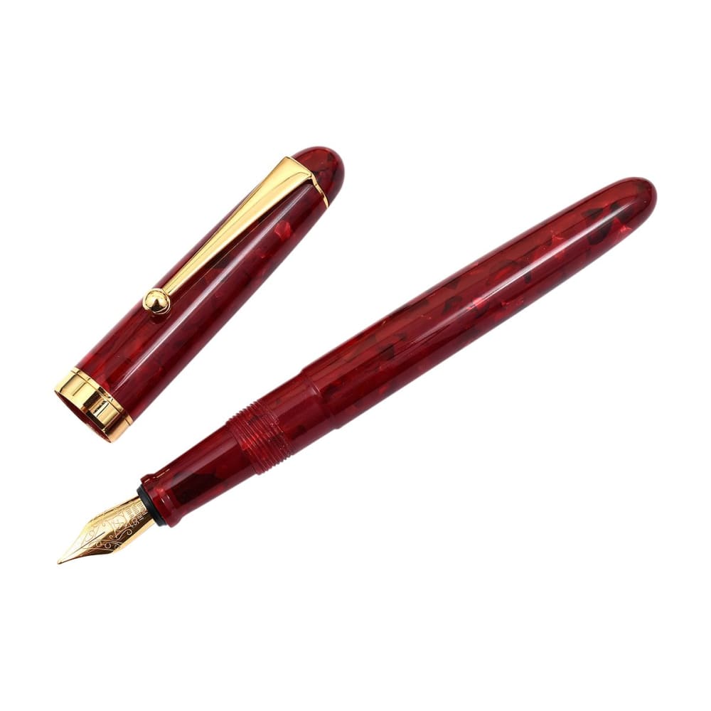 Acetate Red Marble Fountain Pen - Fountain Pen