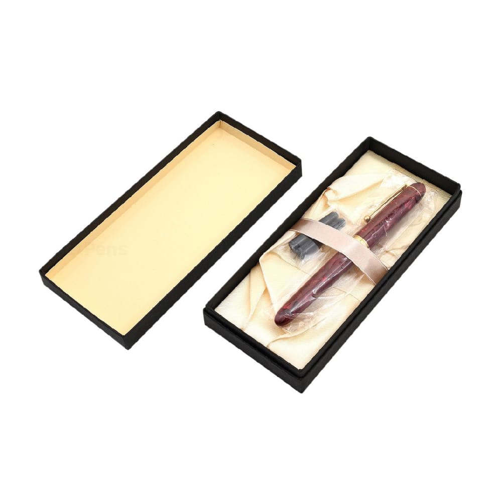 Acetate Red Marble Fountain Pen - Fountain Pen