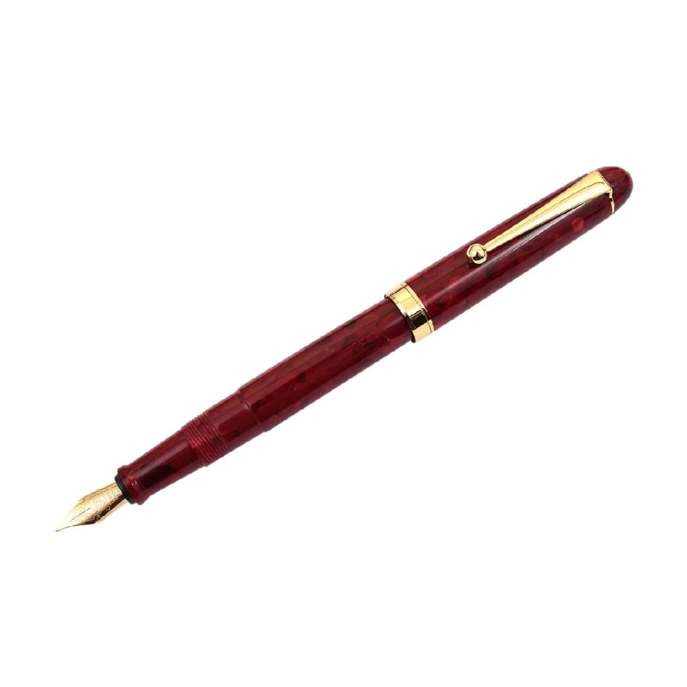 Acetate Red Marble Fountain Pen - Fountain Pen