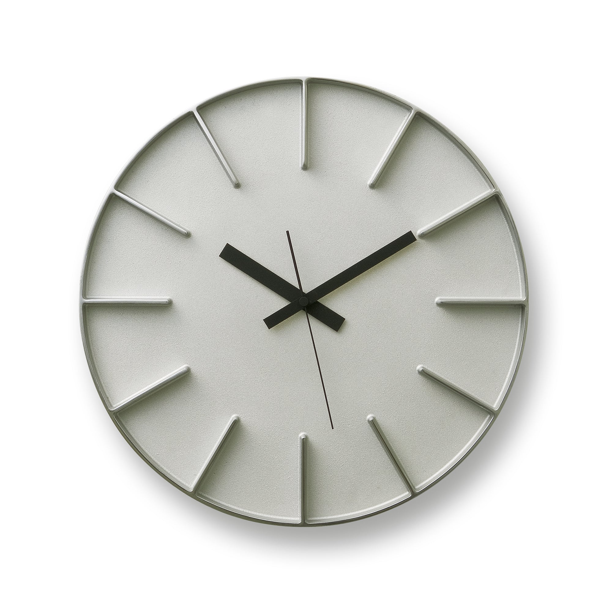 Edge Clock Aluminium groß