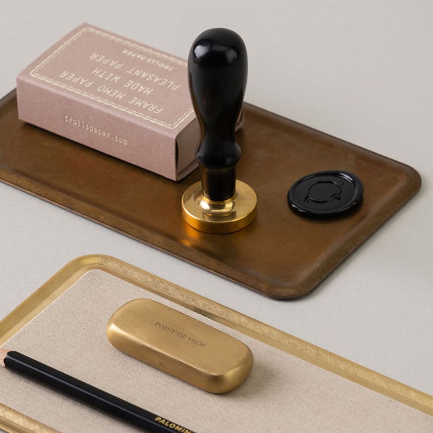 BRASS 2WAY FLAT TRAY - SOLID - PLATE