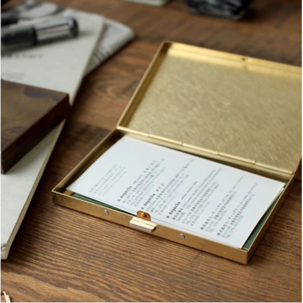 BRASS BOX CARDCASE SOLID - Cardcase