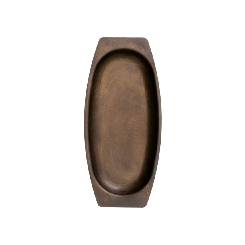 BRASS OVAL HIGH TRAY - RUST - PLATE
