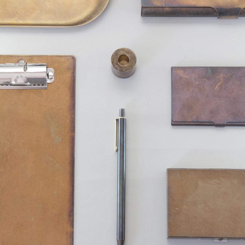 BRASS PEN STAND RUST - Pen Stand