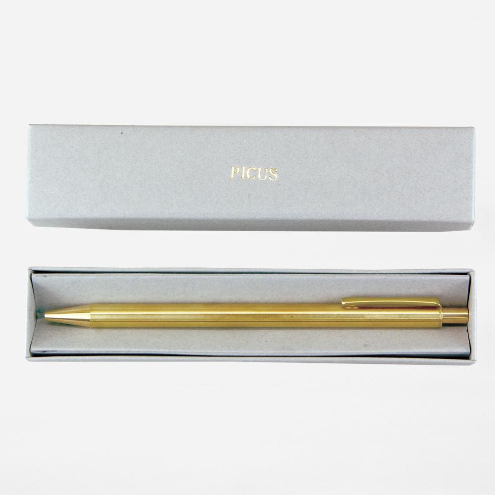 BRASS RETRACTABLE PEN HANMON KUJYAKU - Ballpoint Pen