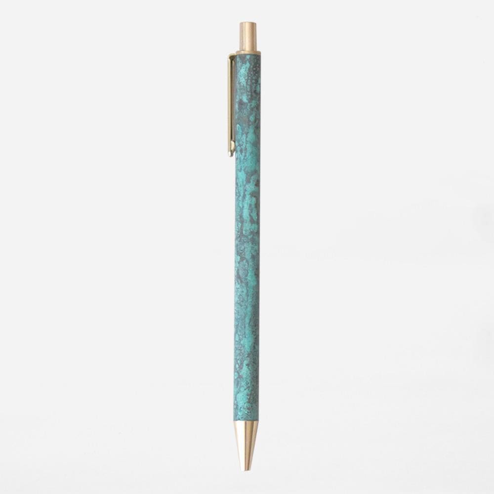 BRASS RETRACTABLE PEN HANMON ROKUSHOU - Ballpoint Pen