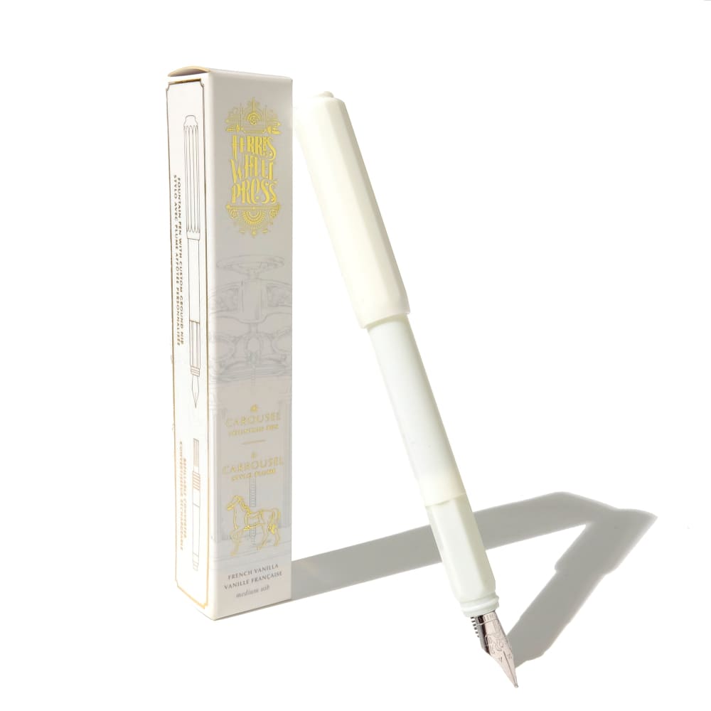 Penna stilografica con carosello - Vaniglia francese - Punta fine