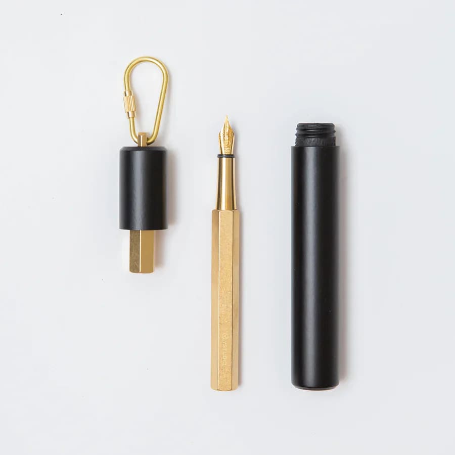 Classic Revolve - Penna stilografica portatile (Ottone M)