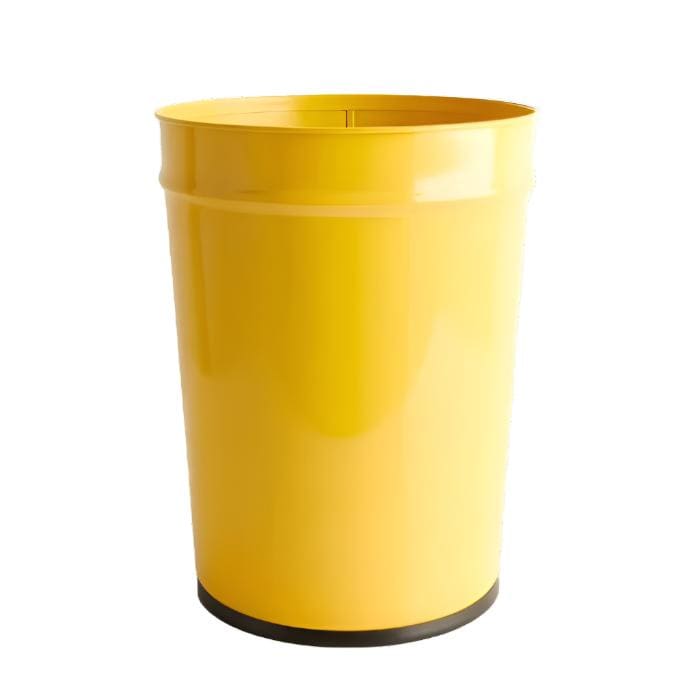 Cestino conico per carta - Giallo - L
