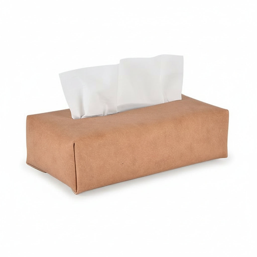 COPERTURA PER FAZZOLETTI (pelle riciclata) beige