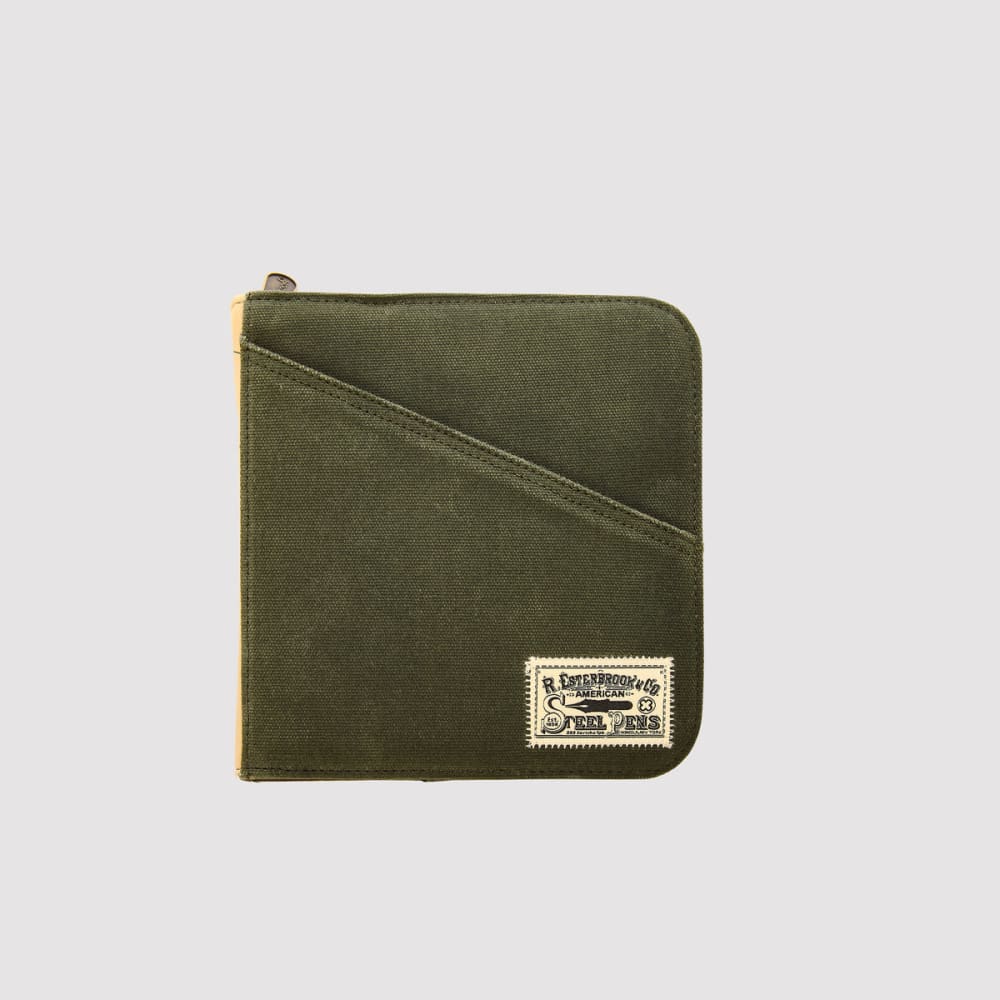 Esterbrook Astuccio per penne con cerniera da 20 pezzi - Verde Militare