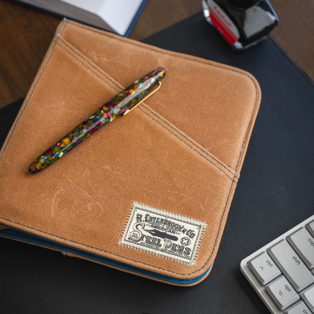 Esterbrook 20 pc zipper pen case - Tan - Fountain Pen