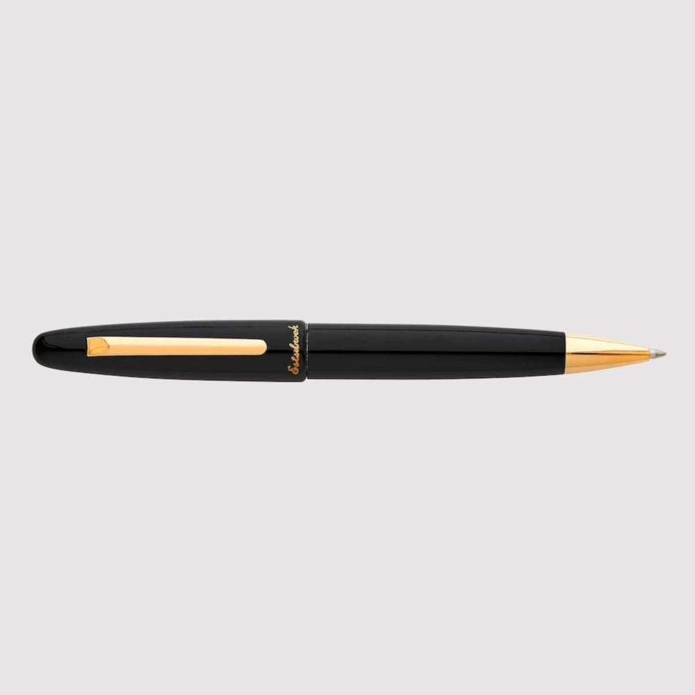 Penna a sfera Estie Ebano / Rifiniture Oro