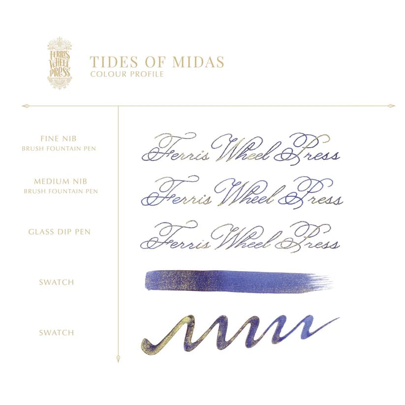 Ferritales 20ml Fountain Pen Ink - Tides of Midas - Ink