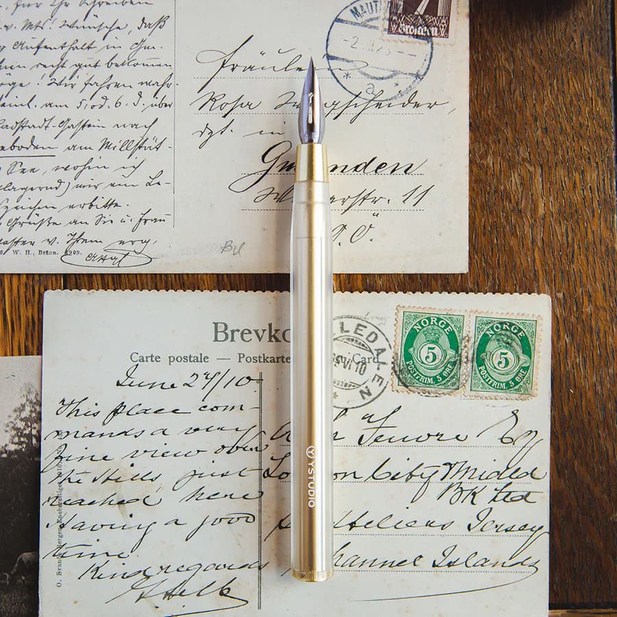 Glamour Evolve - Elemental Dip Pen - Brass Gold - Nib holder