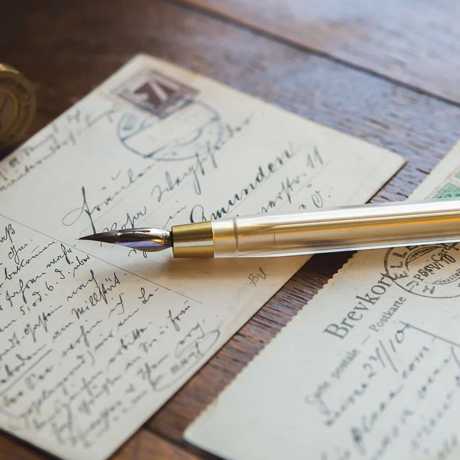 Glamour Evolve - Elemental Dip Pen - Brass Gold - Nib holder