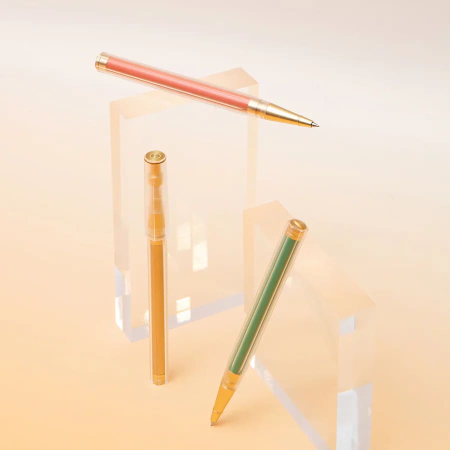 Glamour Evolve - Elemental Rollerball Pen - Clear Orange