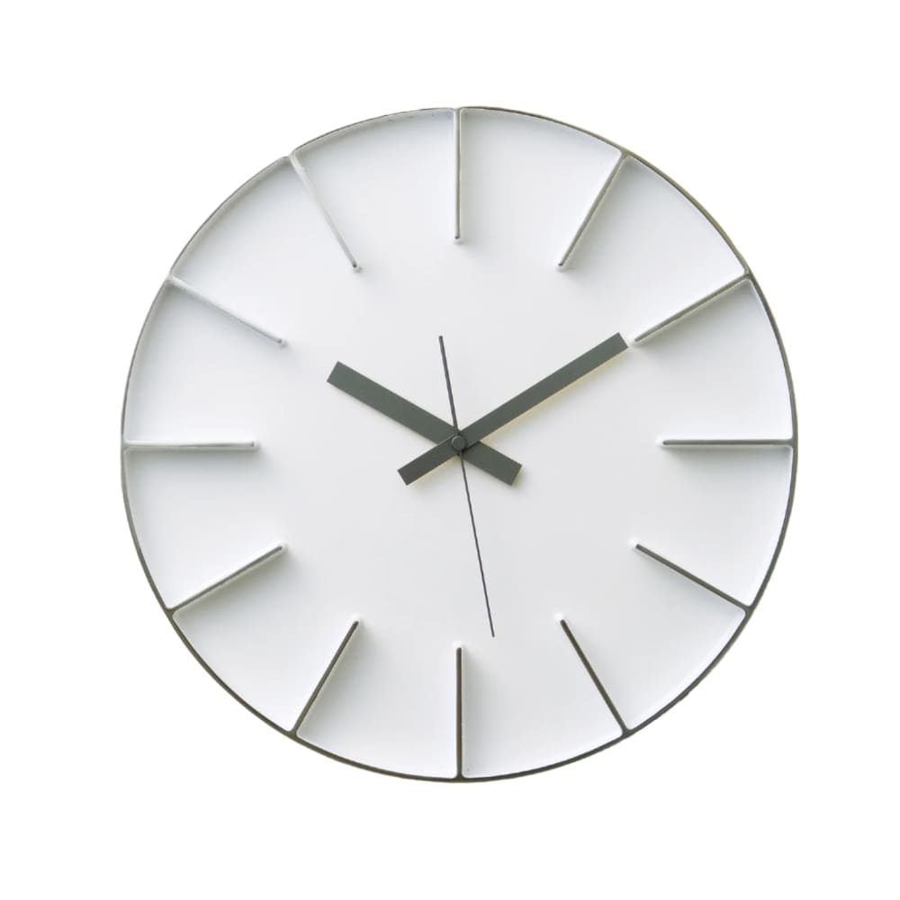 Edge Clock alluminio grande, bianco