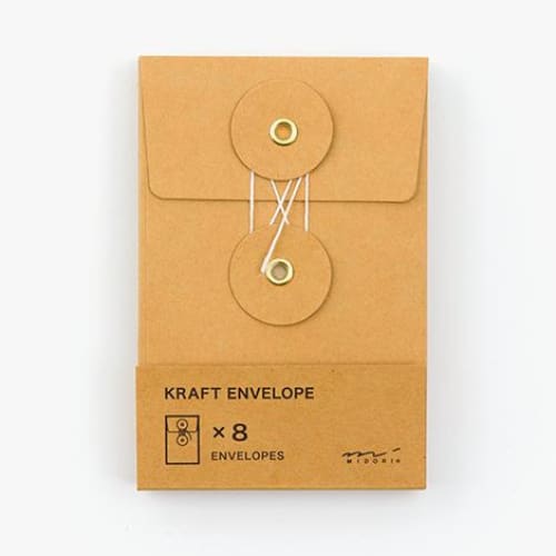 KRAFT ENVELOPE Vertical with String Orange - Letter