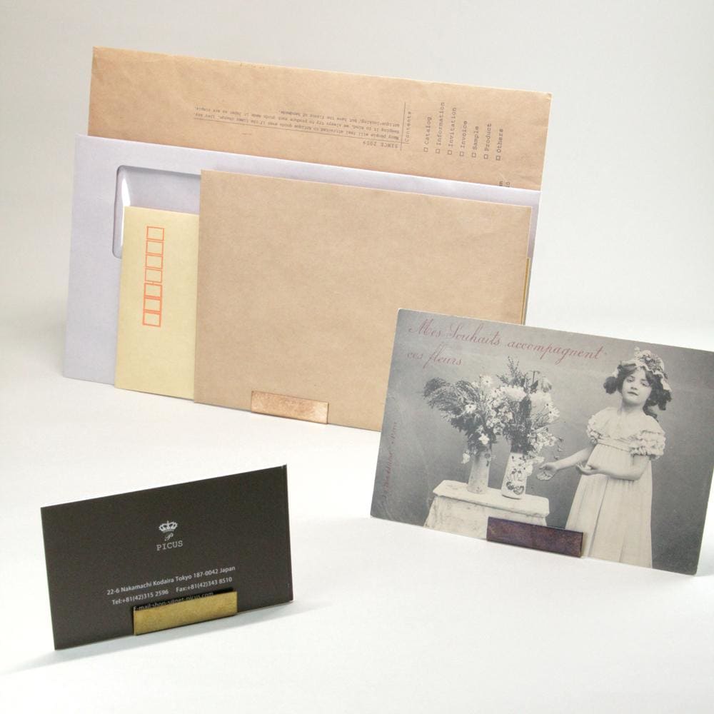 LETTER & PHOTO STAND BRASS SOLID - Picture Stand