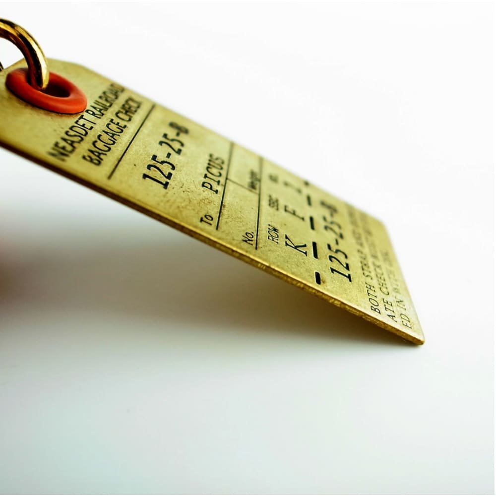 LUGGAGE TAG KEY-HOLDER TEXT BK - Key Tag