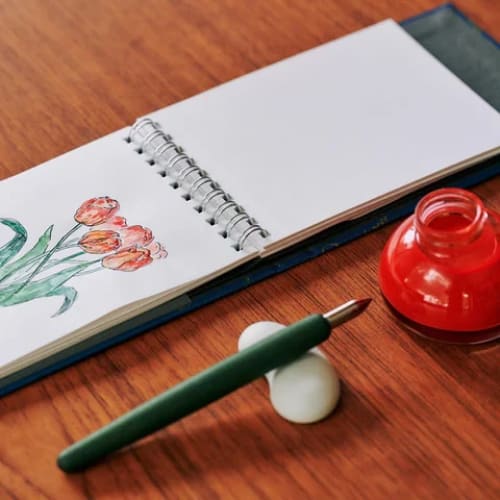 Mini note cover Palmehuset / History Burgundy - Notebook