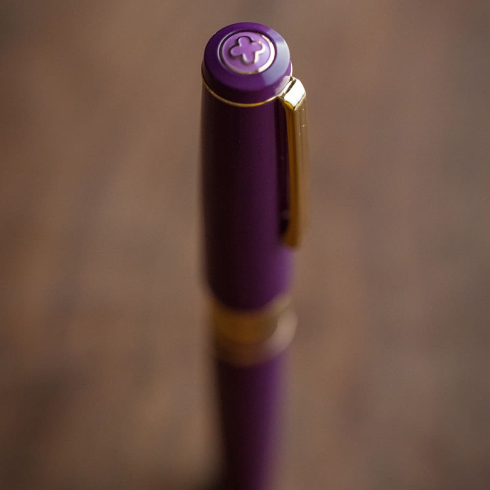 Model J Blackberry Ebonite with Gold trim - Medium