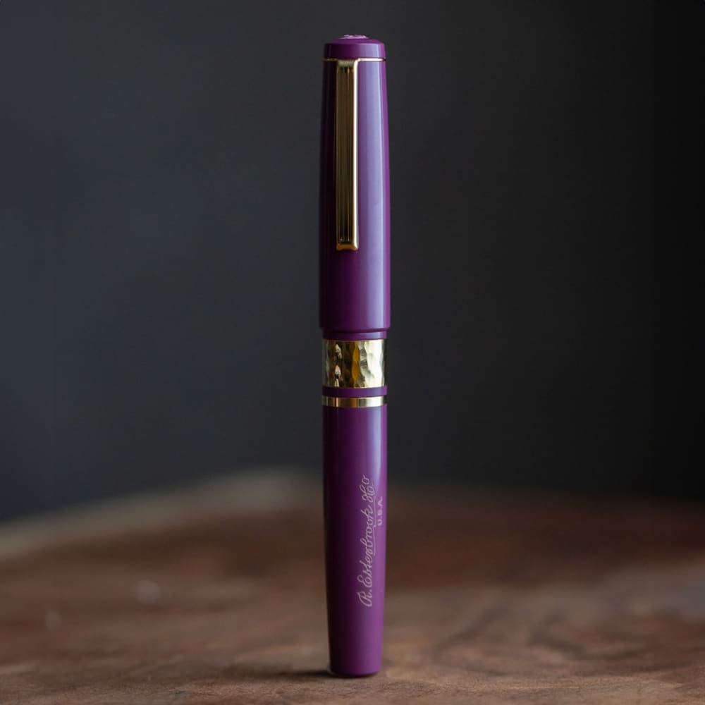 Model J Blackberry Ebonite with Gold trim - Medium