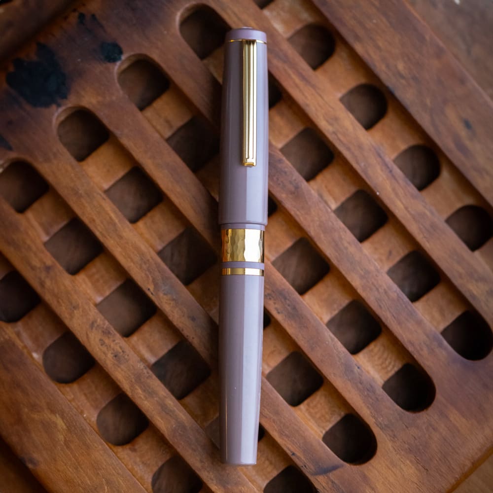 Model J Violet Ebonite with Gold trim - Medium - Fountain
