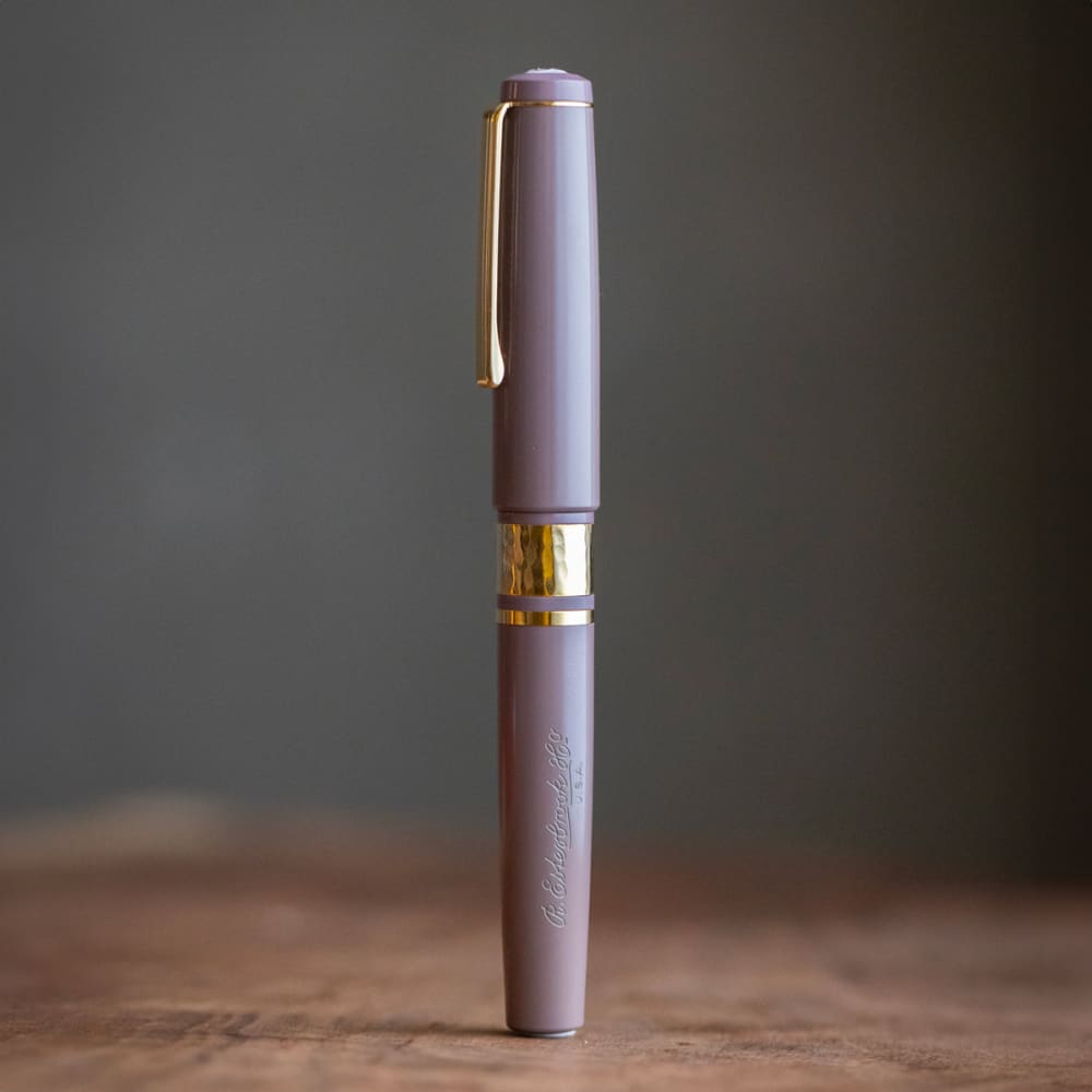 Model J Violet Ebonite with Gold trim - Medium - Fountain