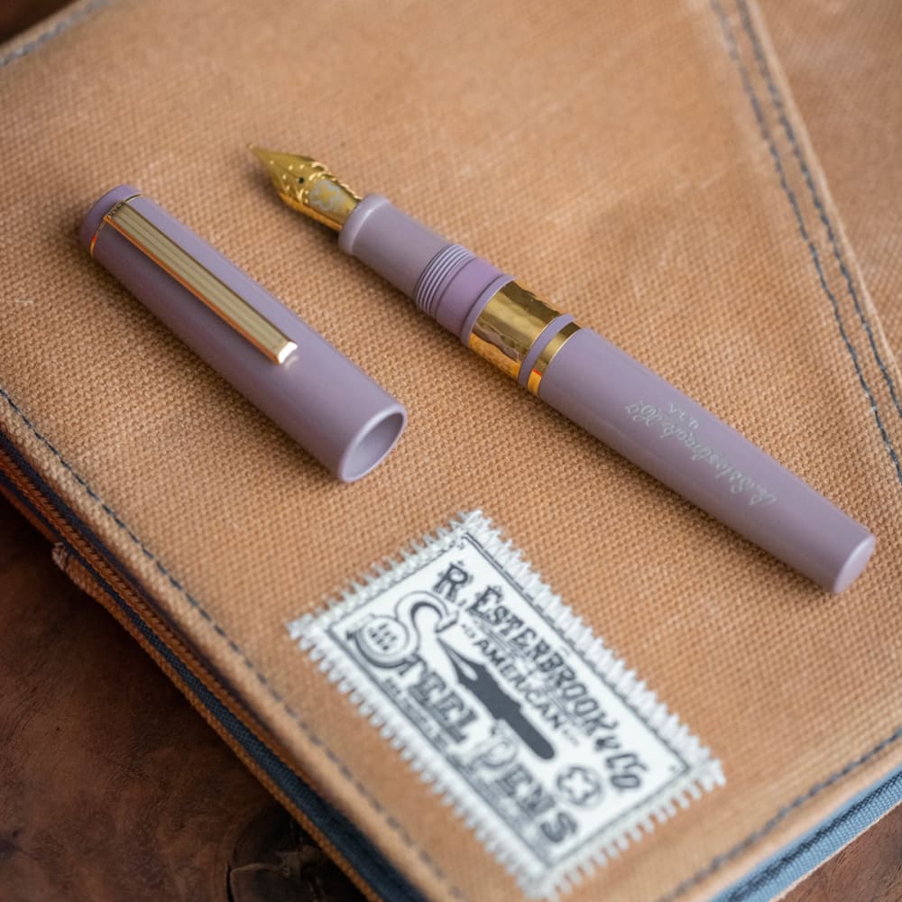 Model J Violet Ebonite with Gold trim - Medium - Fountain
