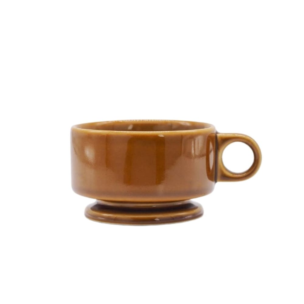 Smith tazza da zuppa impilabile con piede - marrone
