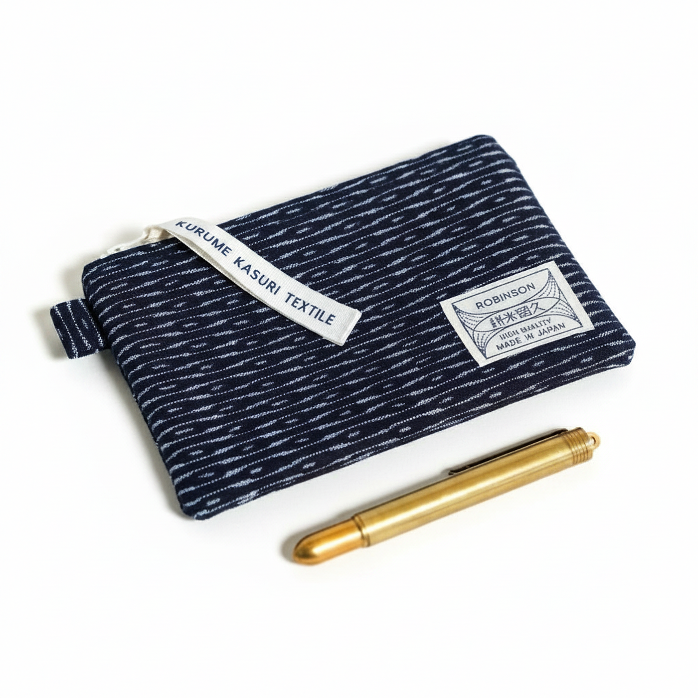 Pouch S Onda increspata Blu navy/Bianco