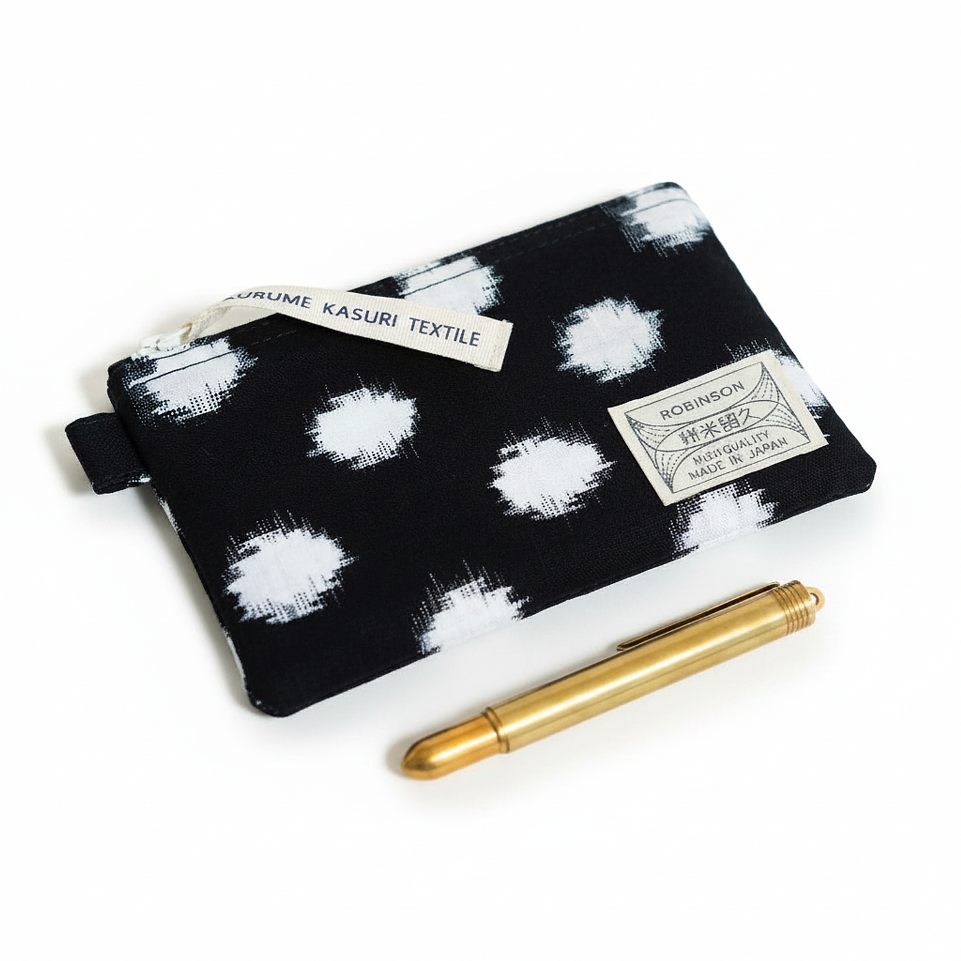 Pouch S Dot blu navy/bianco