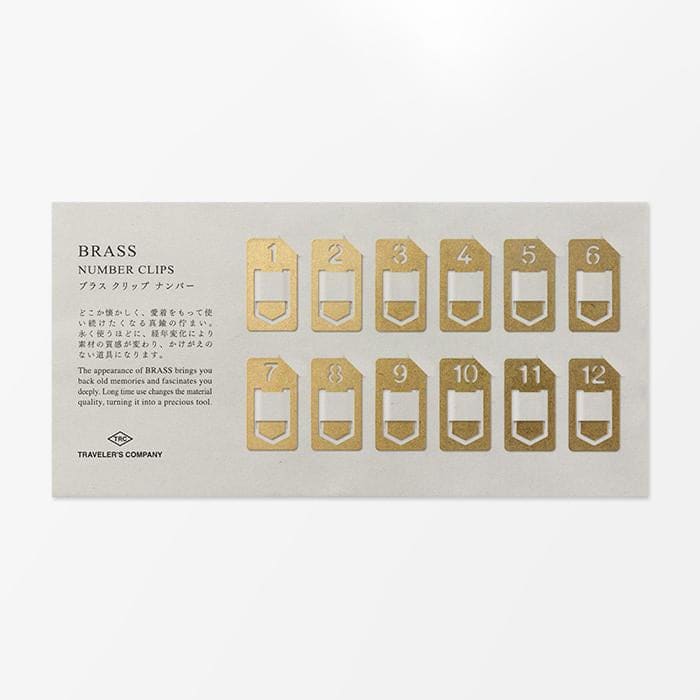 Numbered Brass Clip Set - Clip