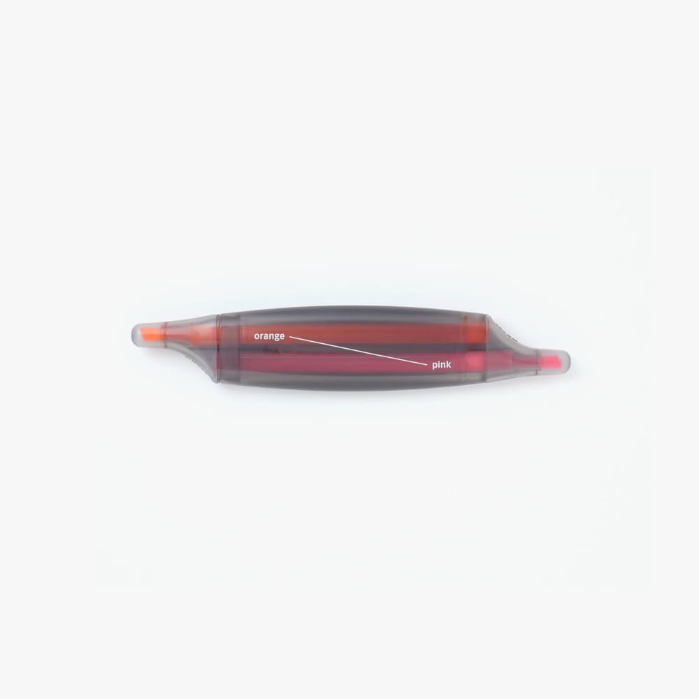 Evidenziatore Parallelo - Arancio-Rosa