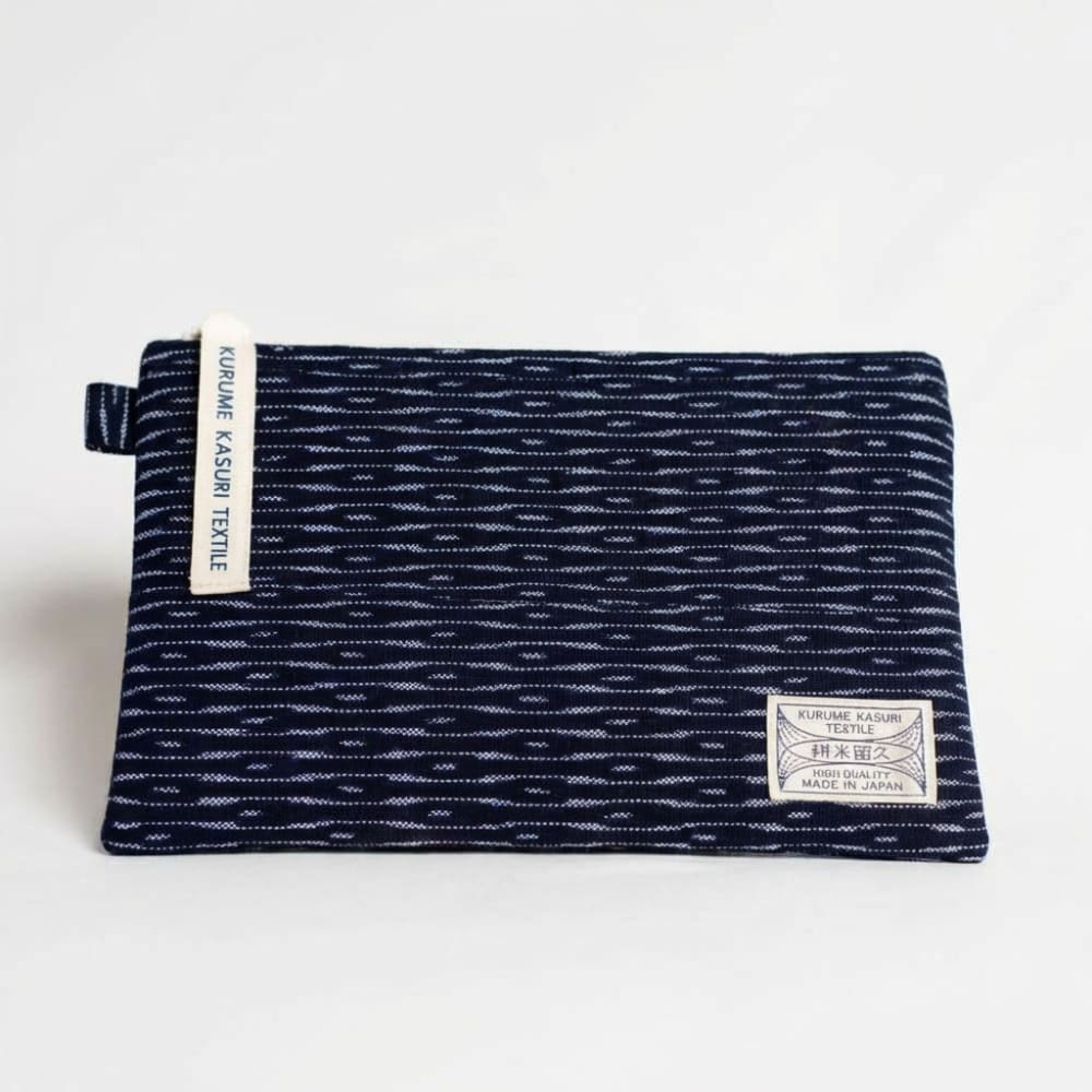 Borsa M Onda increspata Blu navy/Bianco