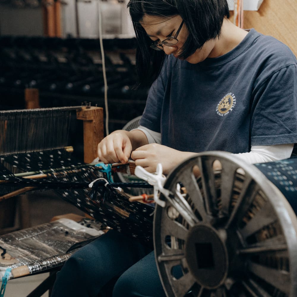 Pouch M Small dots Blue/White - POUCH