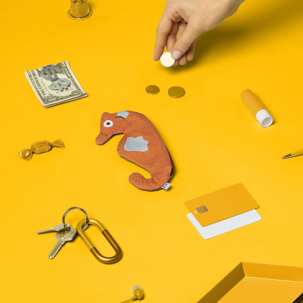 Seahorse - Orange - Purse - Pen Case
