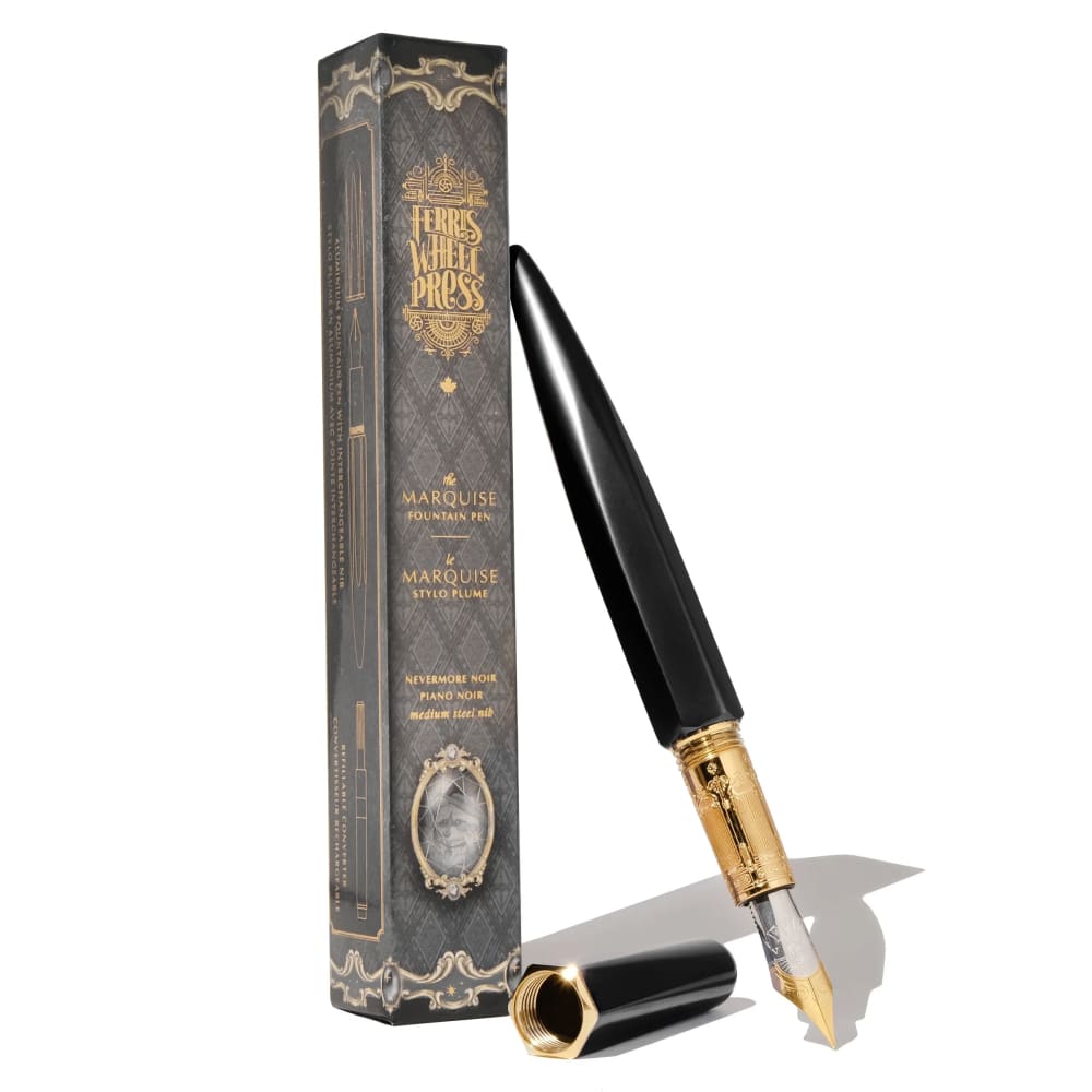 The Marquise Fountain Pen - Nevermore Noir Fine - Fountain