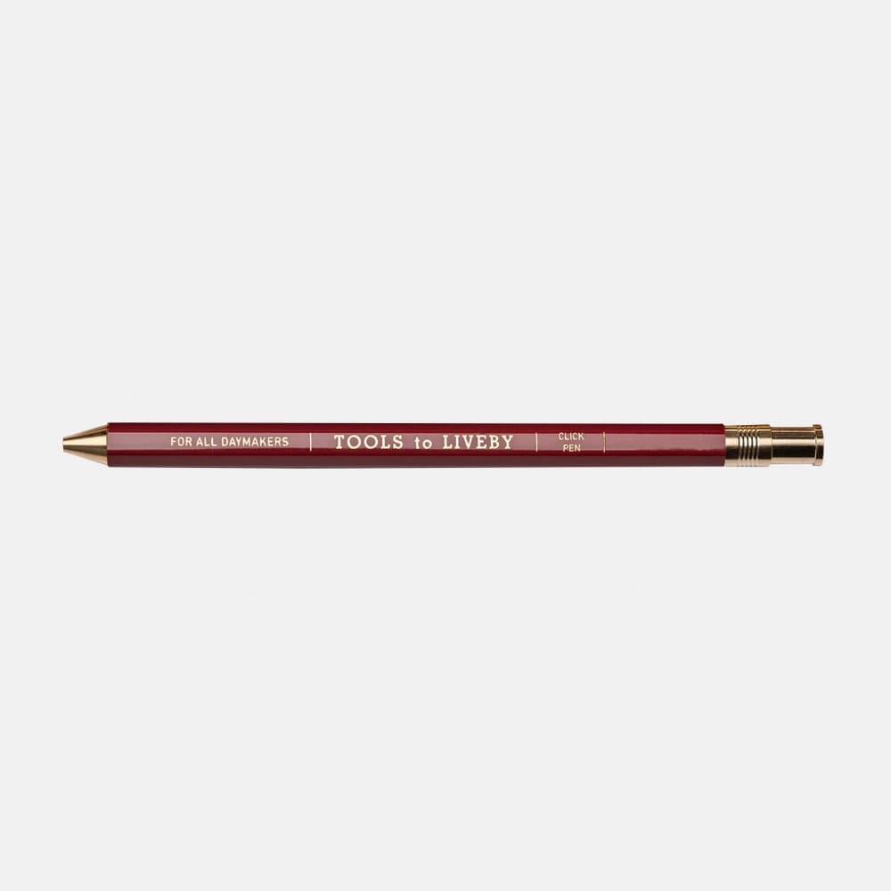 Penna a sfera - Legno - Rosso scuro