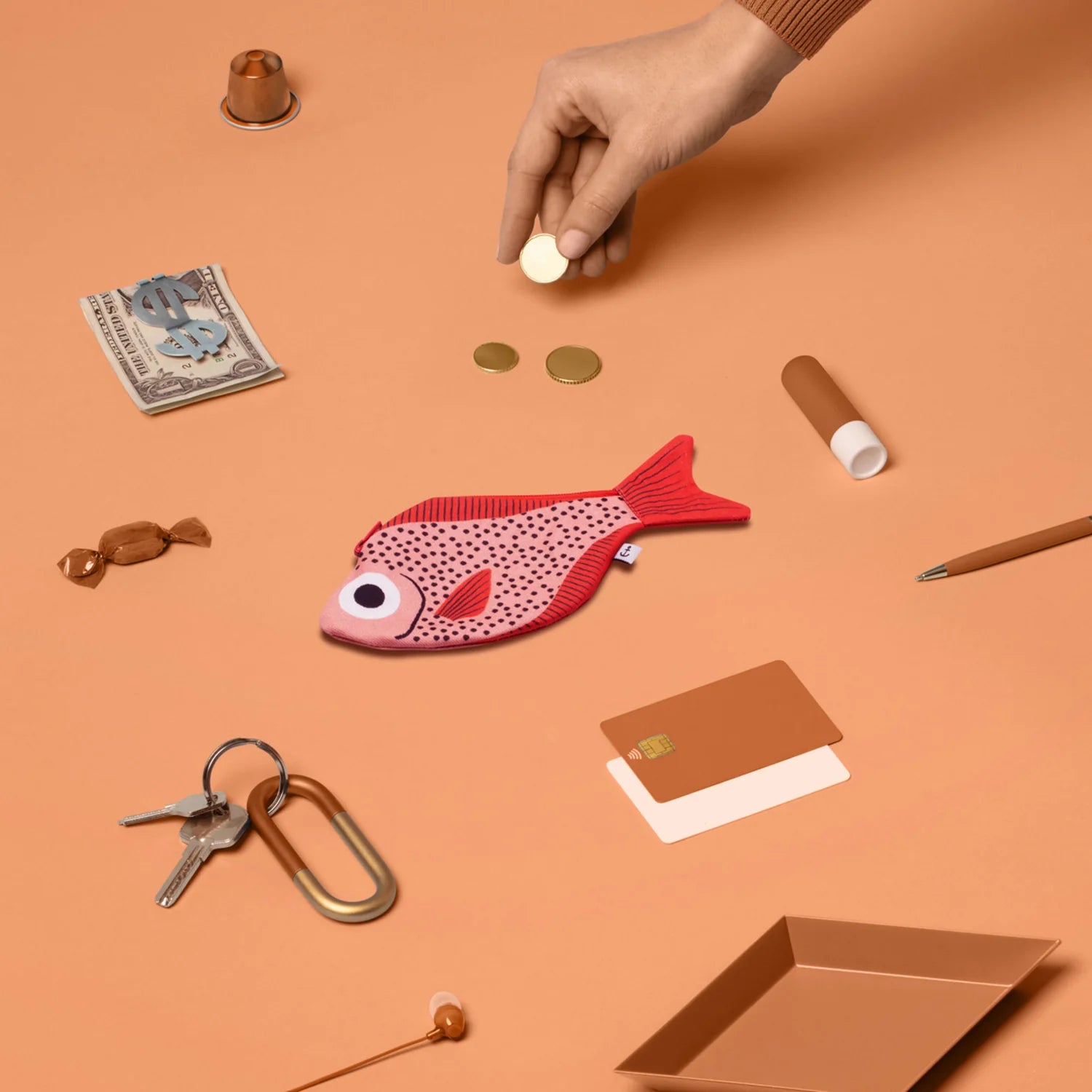 Pesce spazzola - Rosa - Borsa