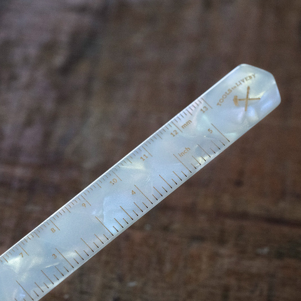 Righello esetato / avana bianca