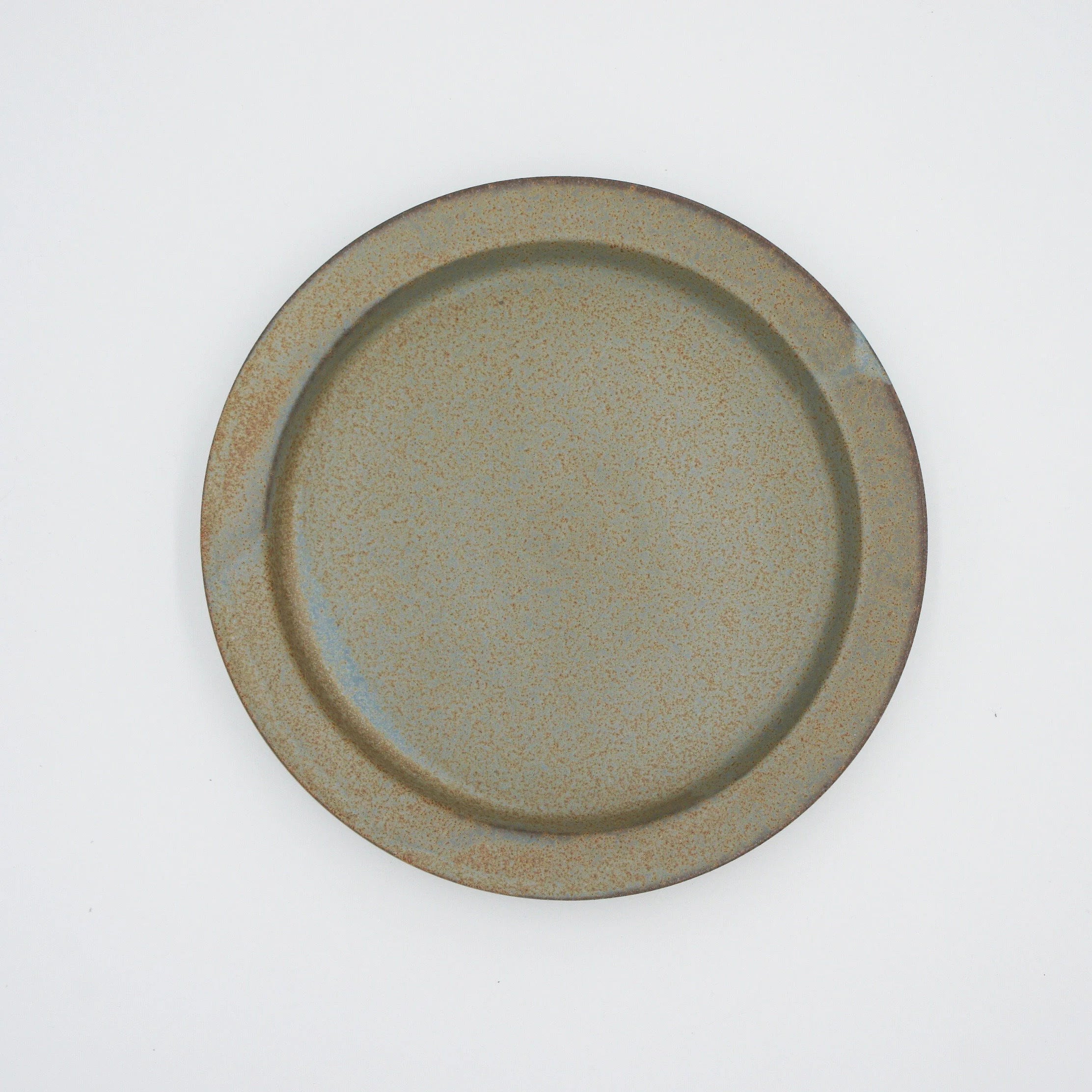 Ancient pottery plate L gray