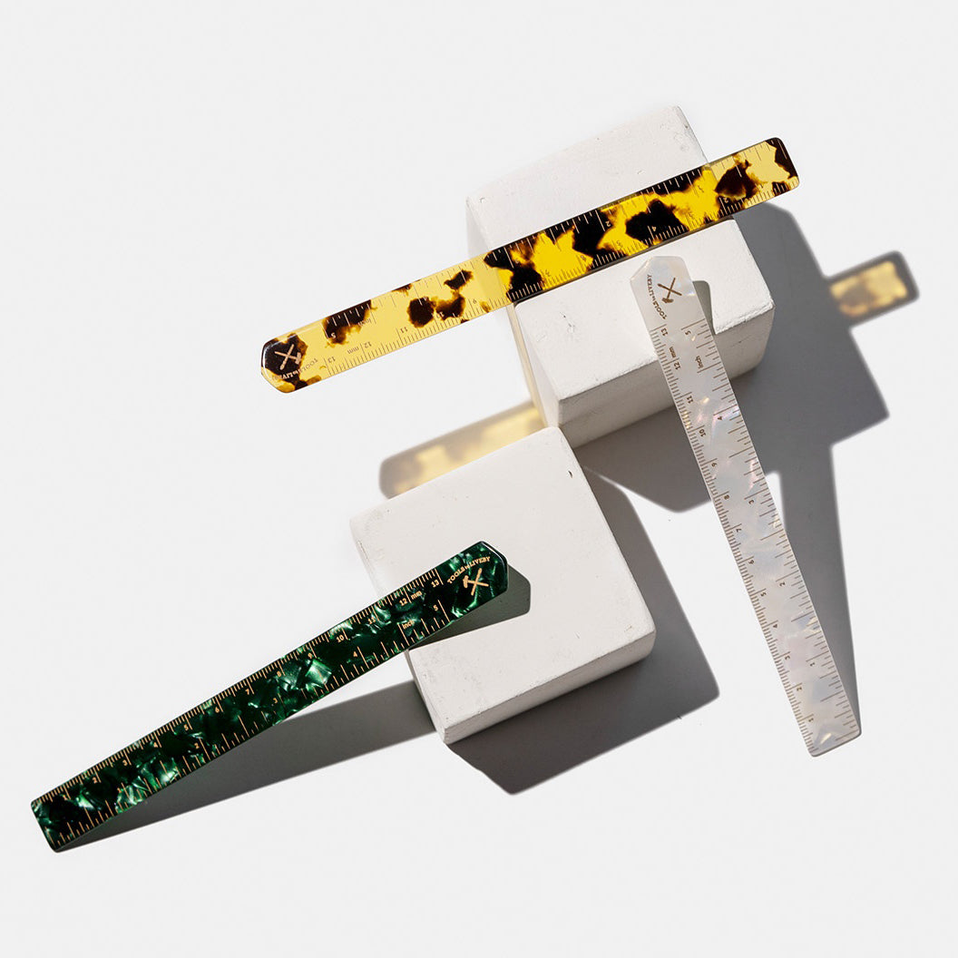 Righello esetato / avana bianca