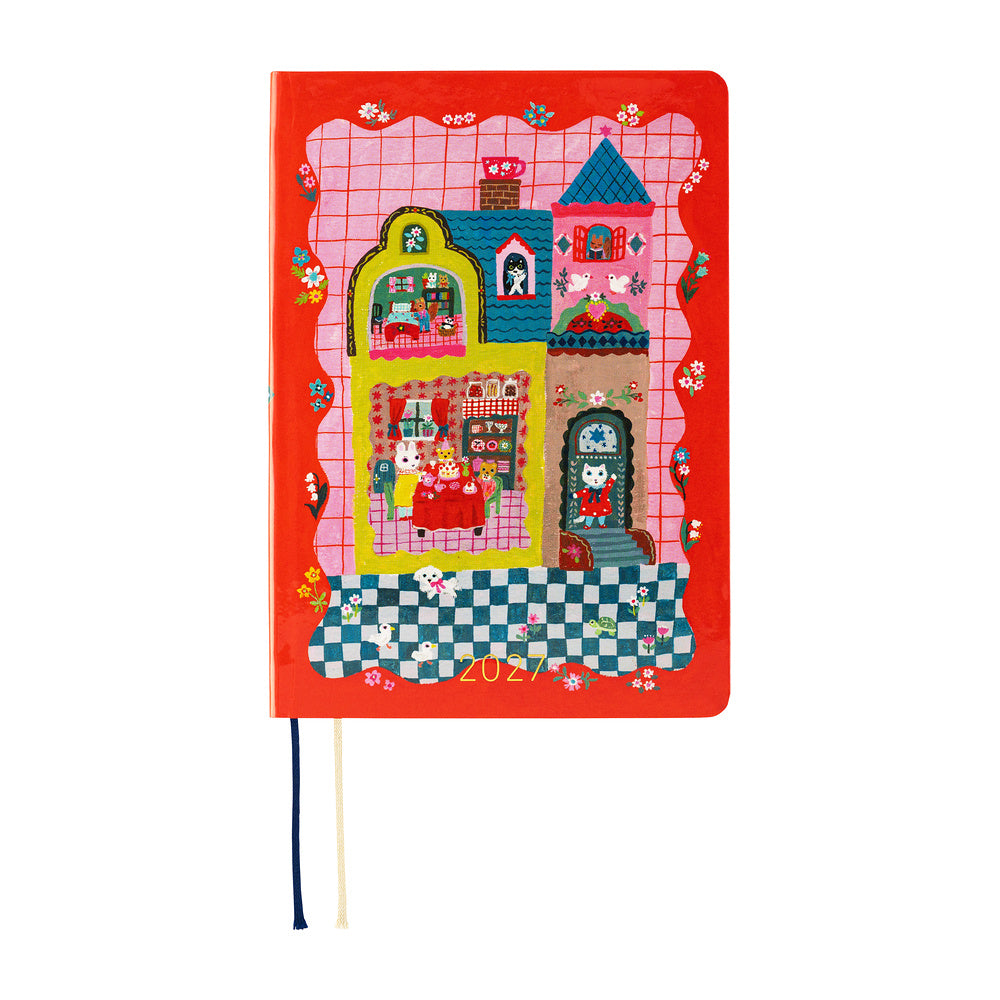 HOBONICHI HON A6 Yumi Kitagishi: White Cat and Rabbit’s Tea Room - 2027